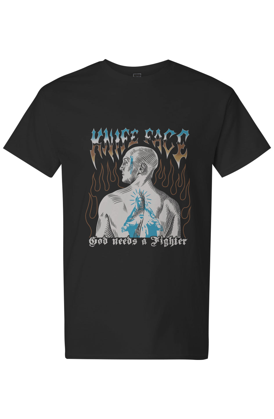 Knife Face “God Needs a Fighter” Tee